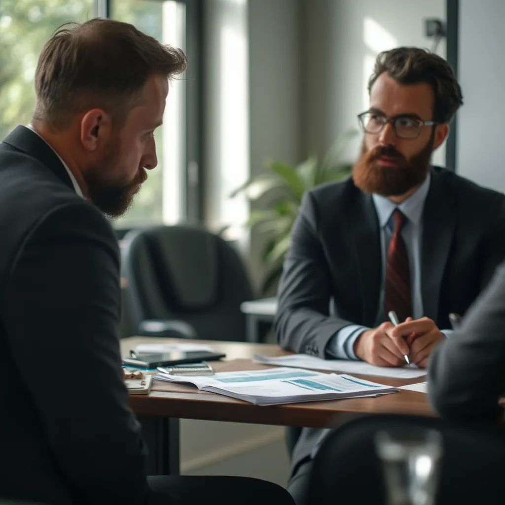 Consultant analysant les données commerciales d'une entreprise